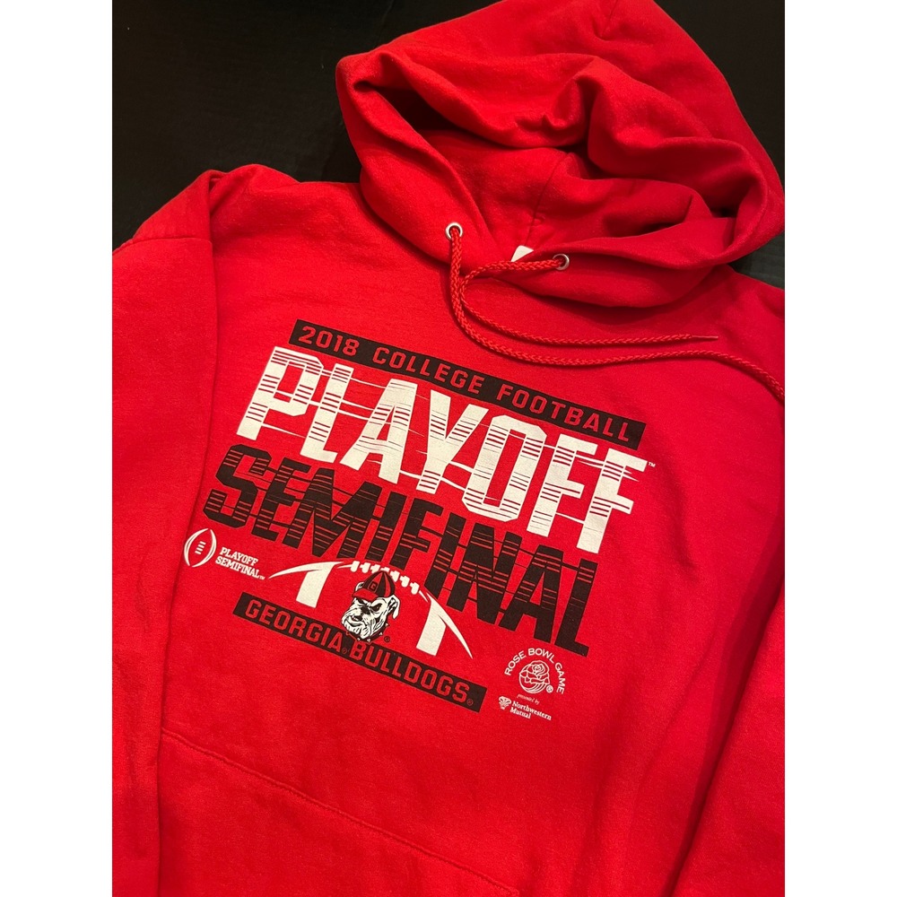 Hanes Georgia Bulldogs 2018 Rose Bowl CFP Semifinal Hoodie Red Mens XL